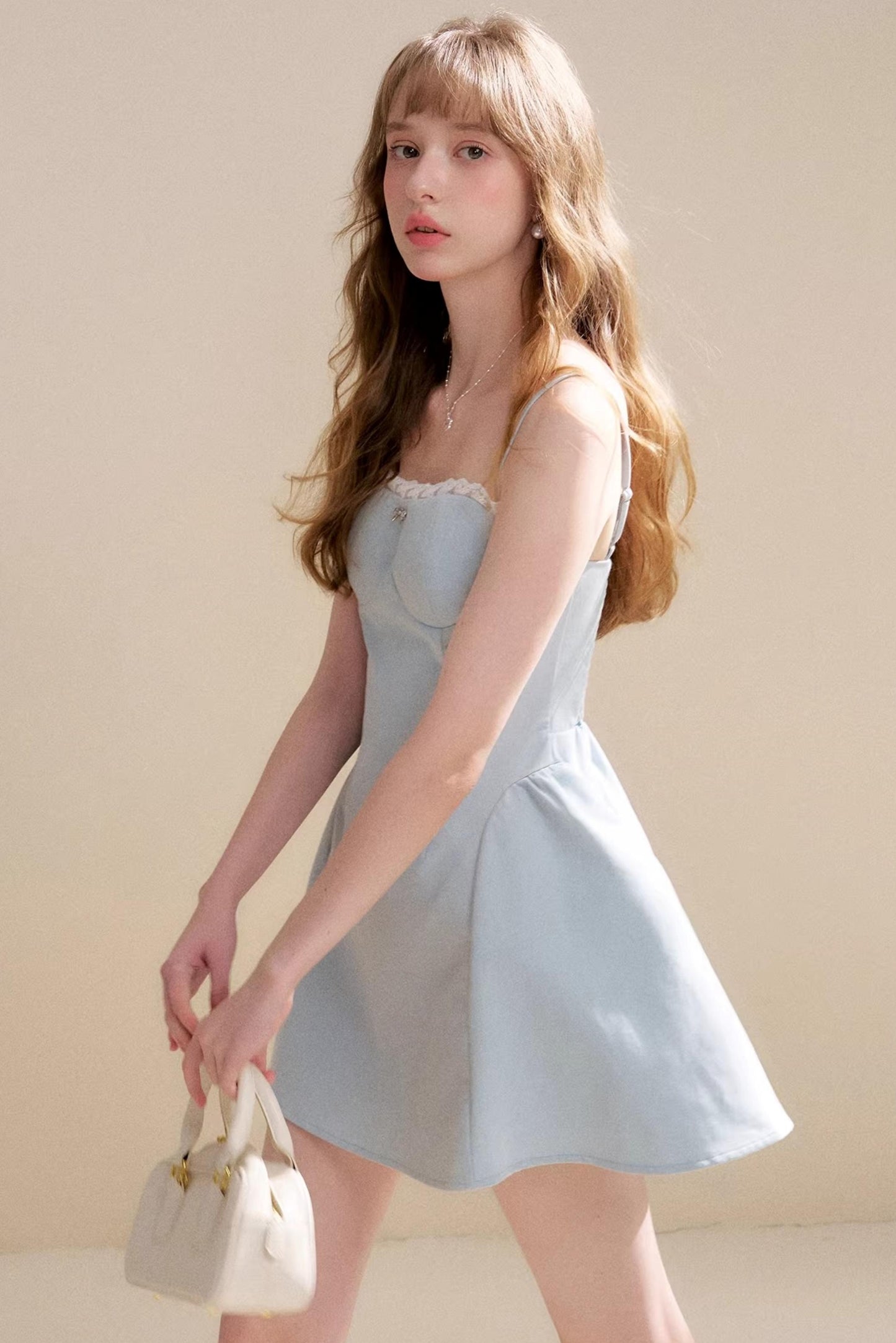 French Lace Ruched Dress