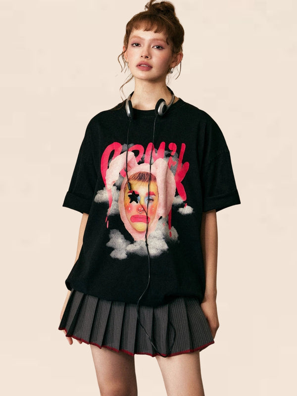 Print Clown Pink T-Shirt