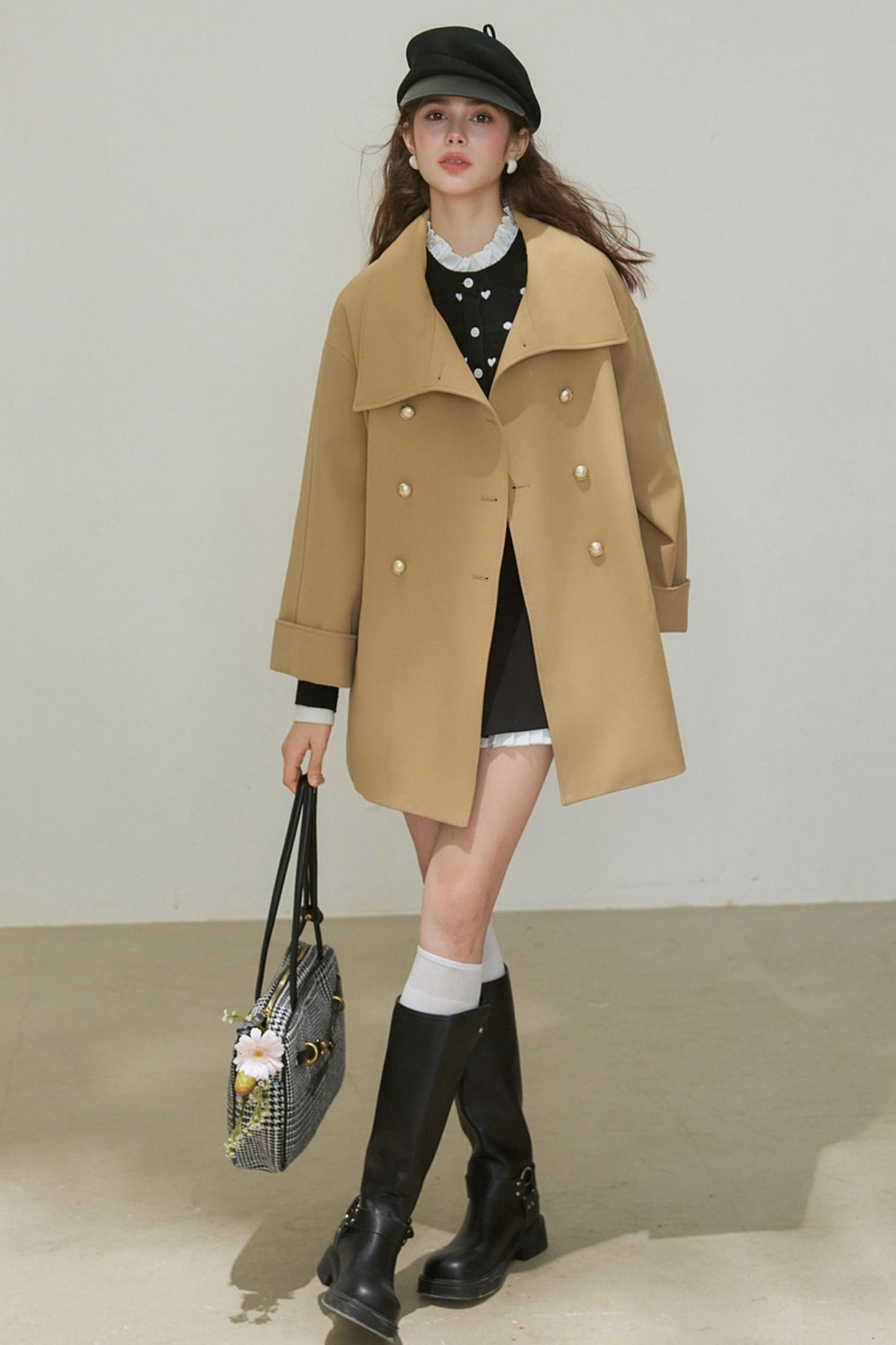 Retro Drop Sleeve Midi Coat
