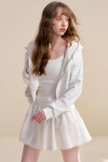 Cotton Lace Patchwork Skirt