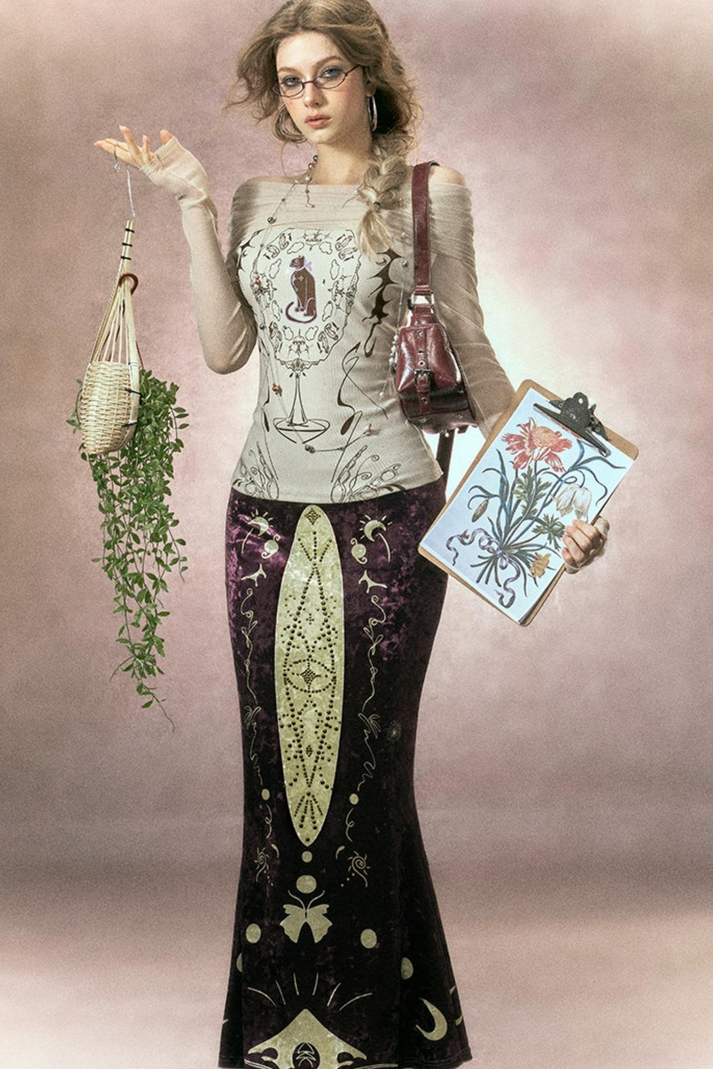 Hand-Painted Star-Wishing Blouse