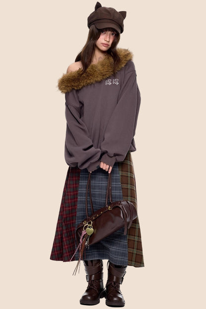 One-Shoulder Sweatshirt