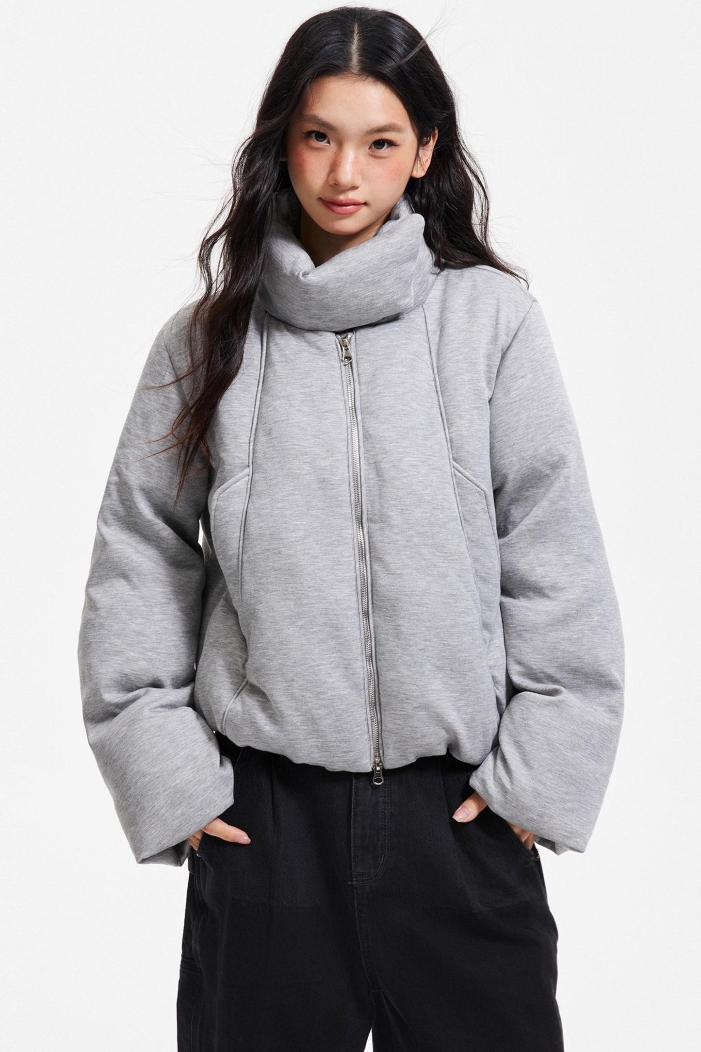 Gray White Duck Down Jacket