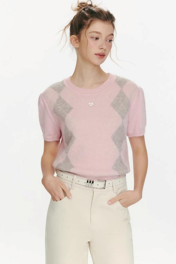 Twilight Flower Quilted Knit Top