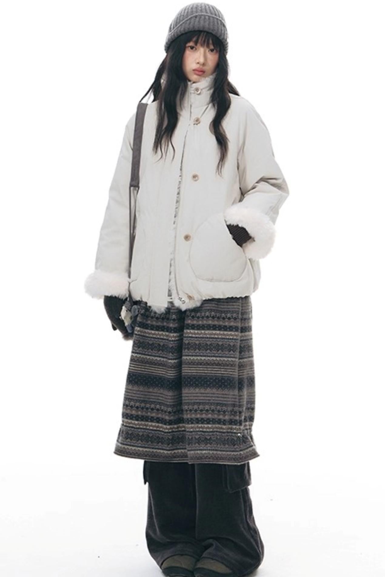 Detachable Fur Collar Cotton Jacket