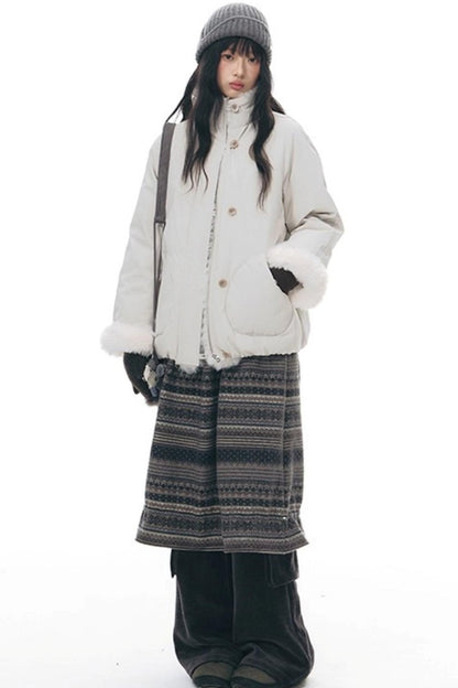 Detachable Fur Collar Cotton Jacket