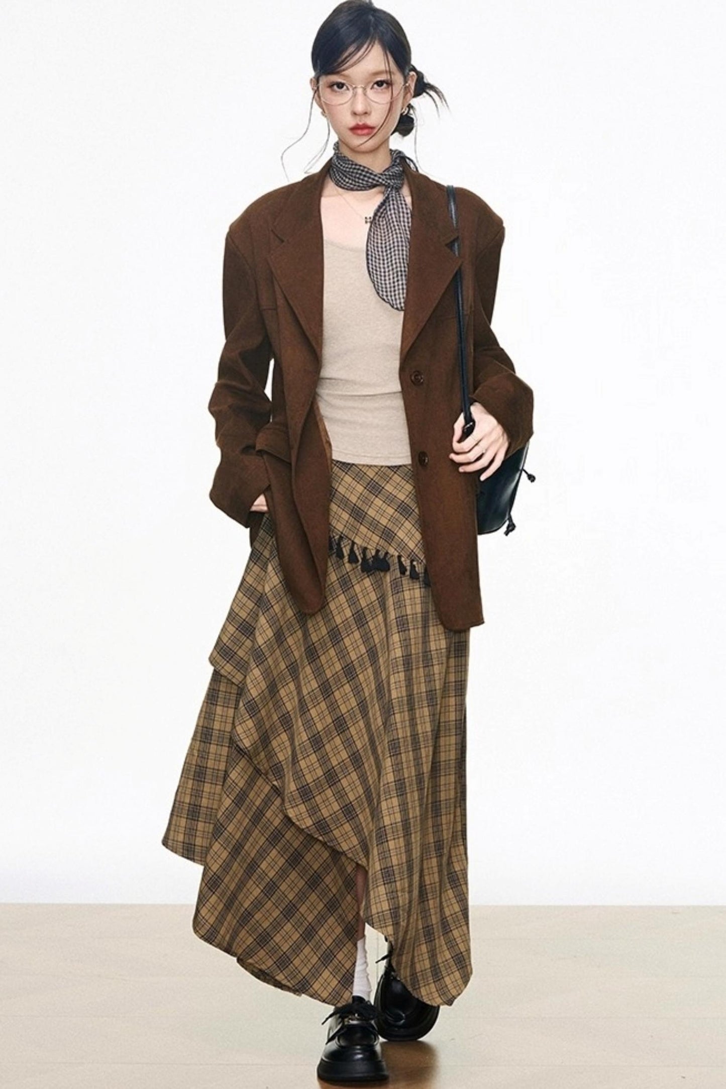 Suede Blazer Skirt Set-Up