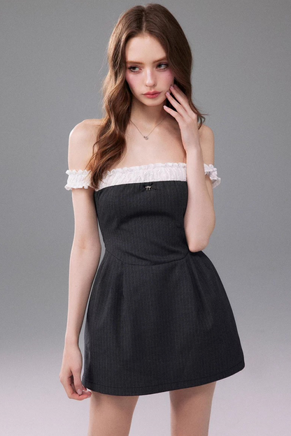 One-Shoulder Puff Dress