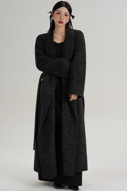 Elegant Double-Sided Long Wool Coat