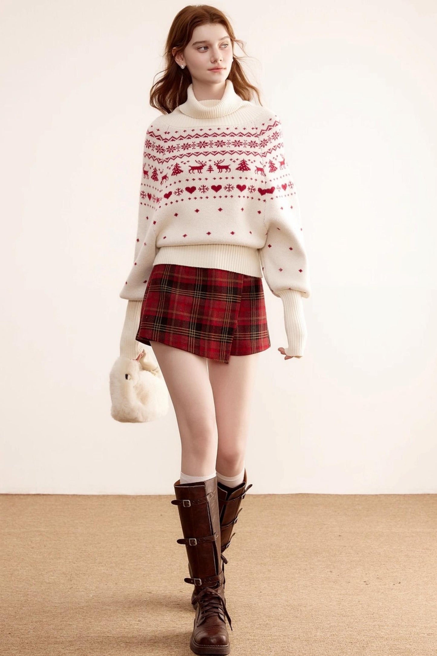 Christmas Fair Isle Turtleneck Sweater