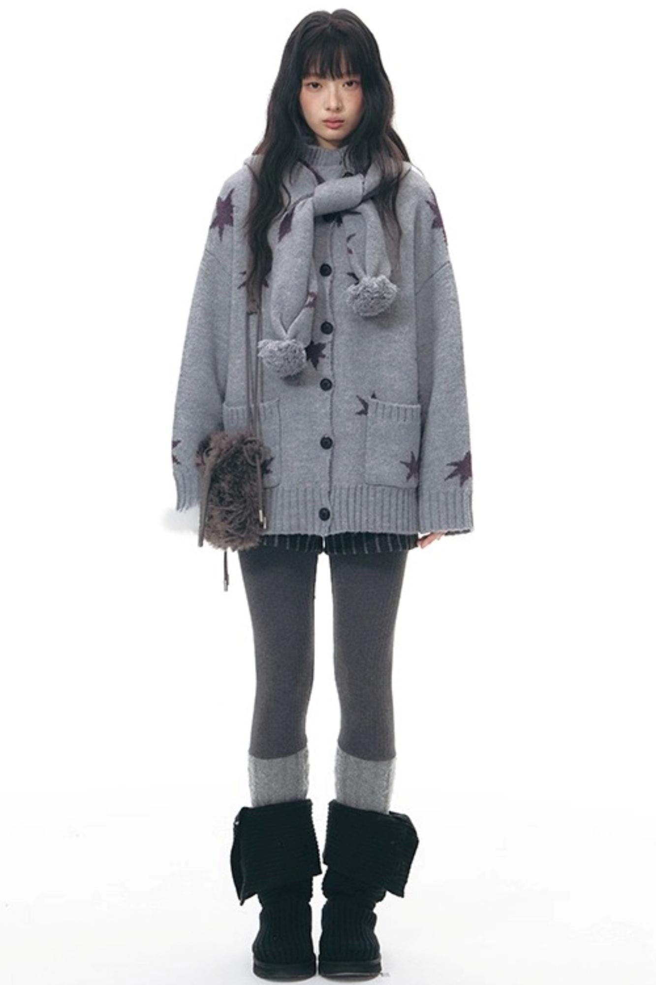 Patchwork Tweed Bootcut Shorts