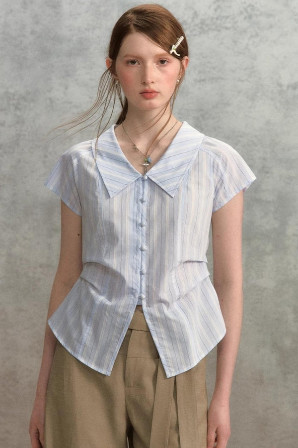 Chic Pink Striped Slim Fit Shirt