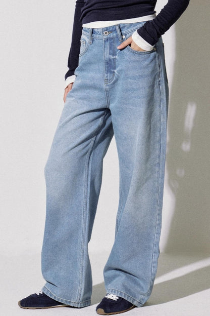 High-End Blue Gold Straight Fit Jeans