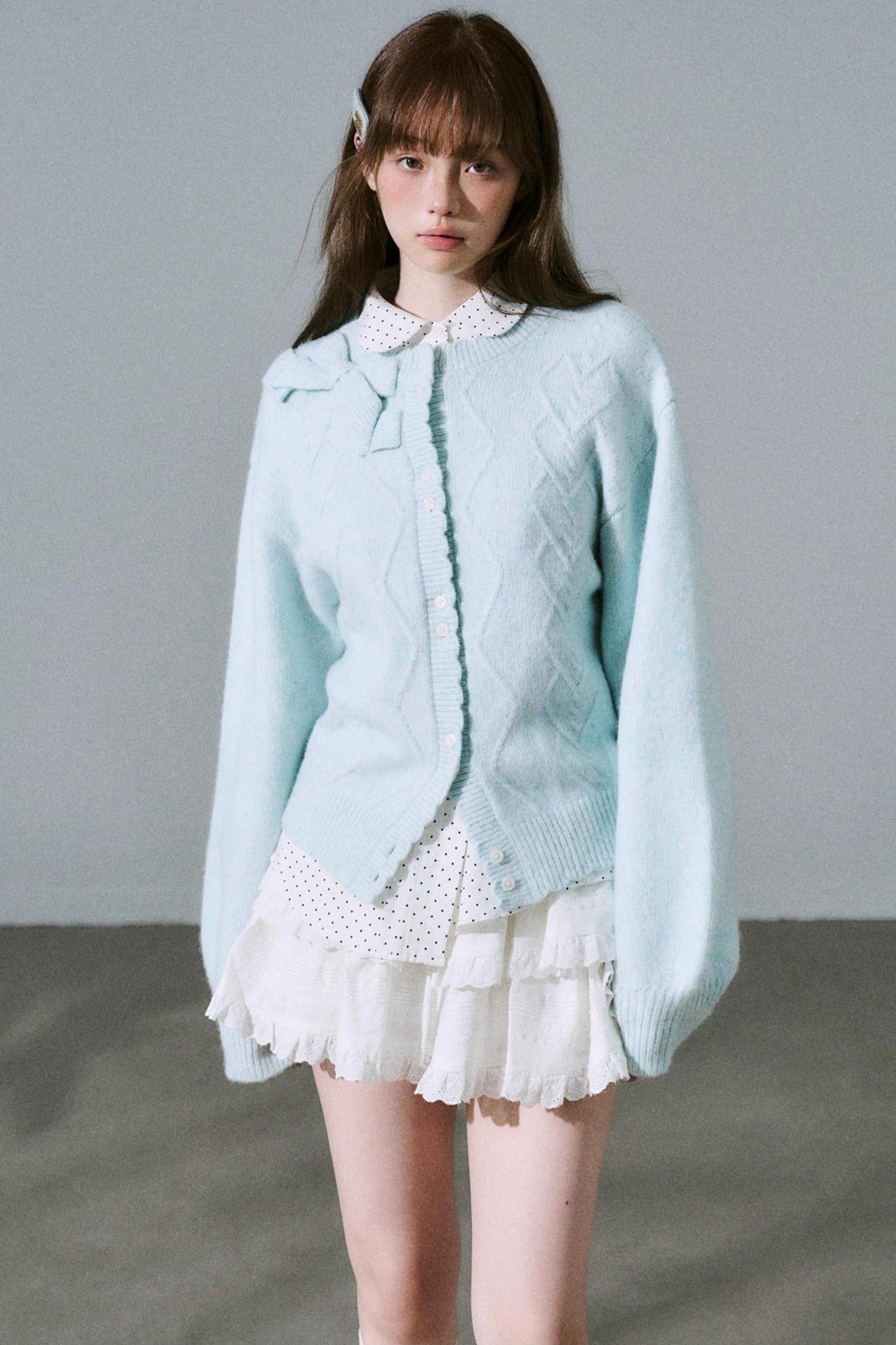 Moonlight Silhouette Sweet Wool Cardigan