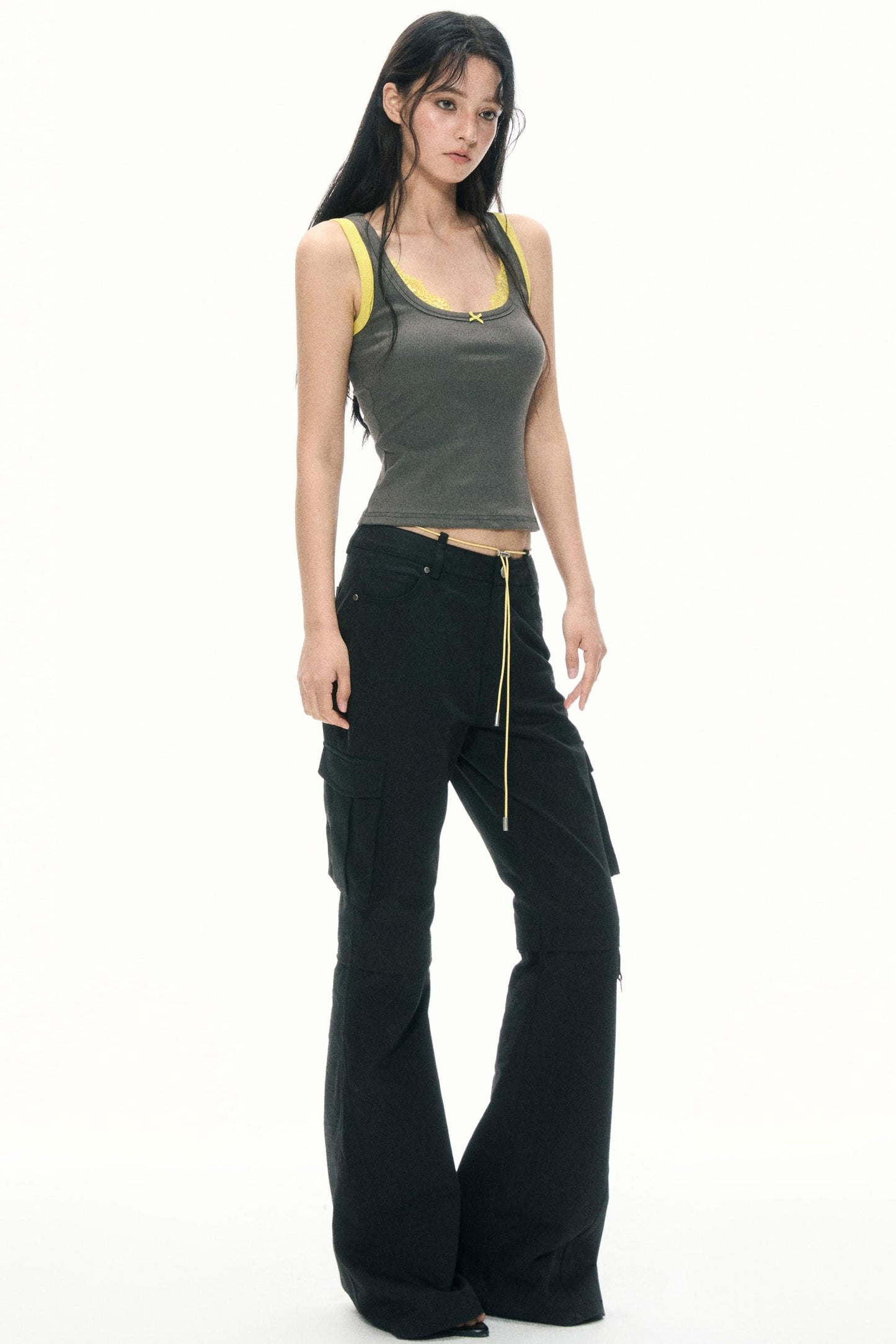 Layered Look Strap Vest