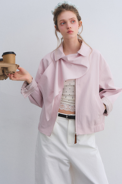 Detachable Shawl Collar Flight Jacket