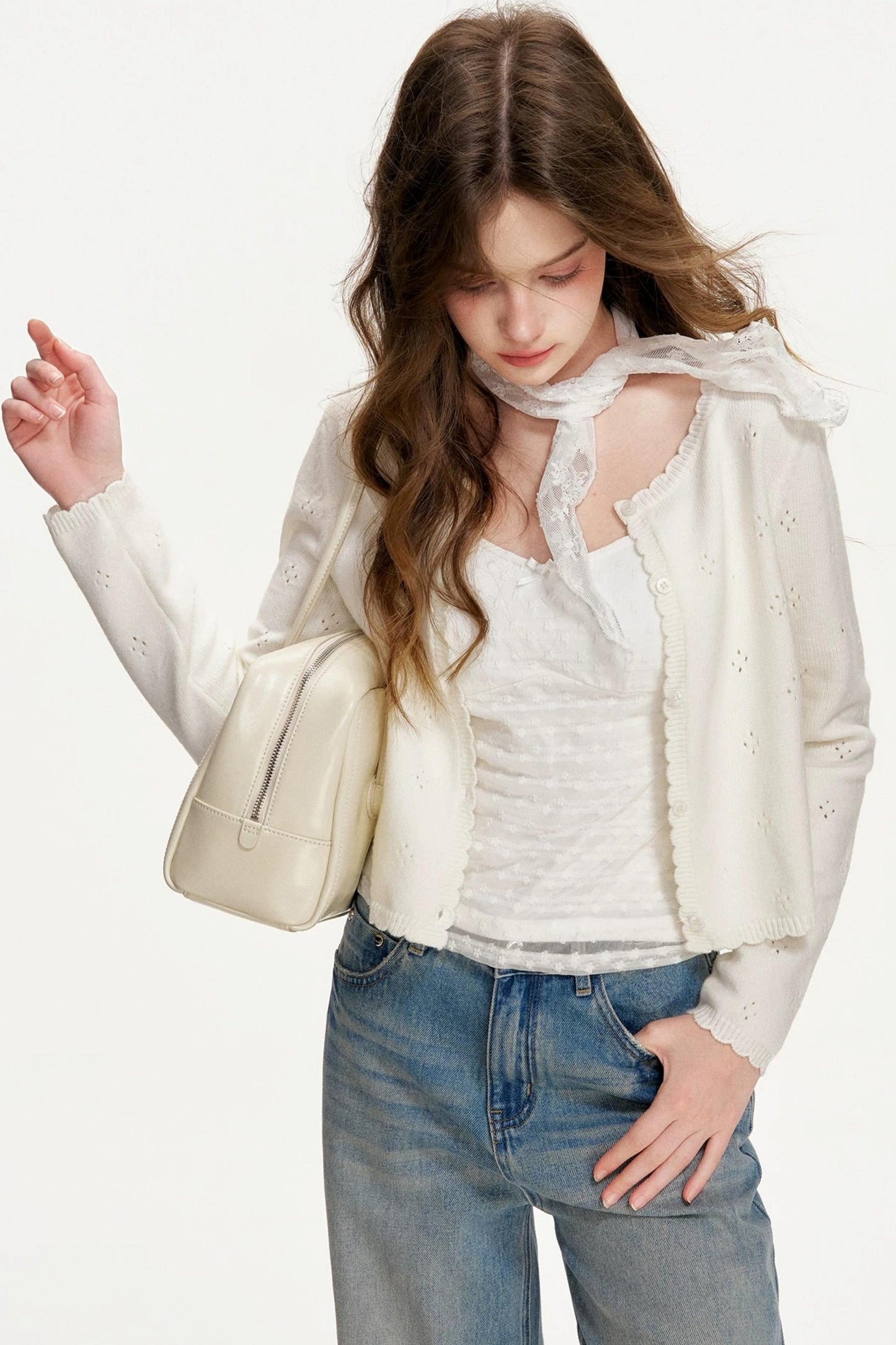 Romantic Lace Sheer Knitted Vest