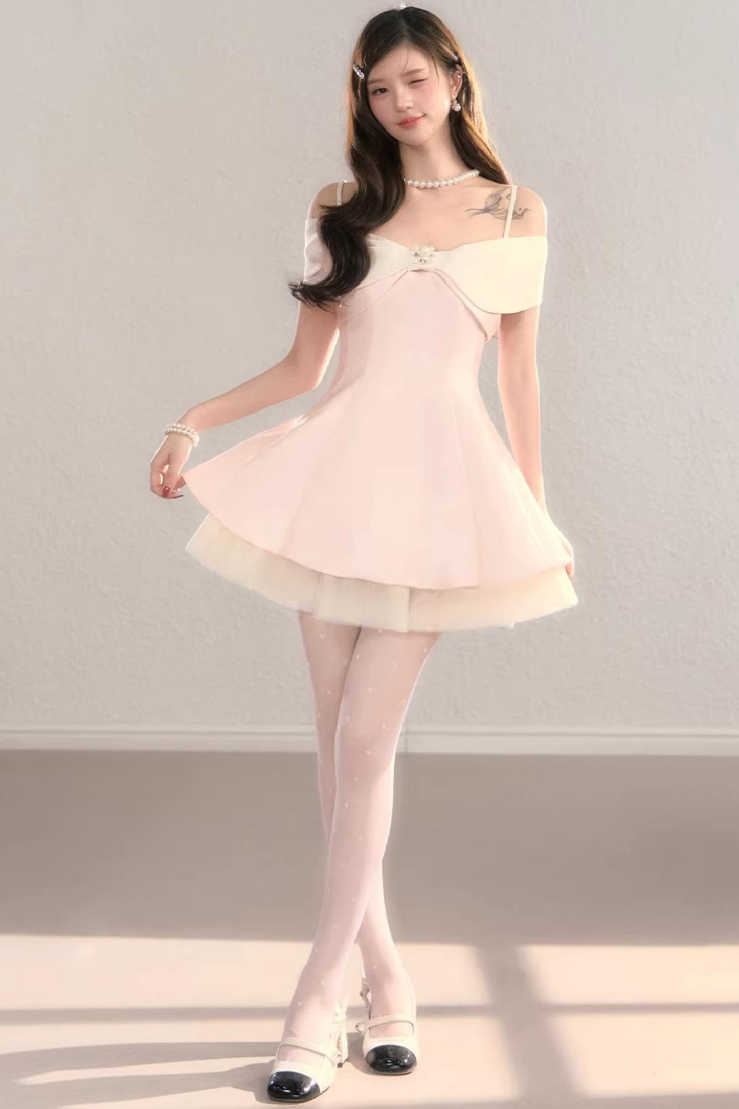 Off-Shoulder Bowknot Princess Dress