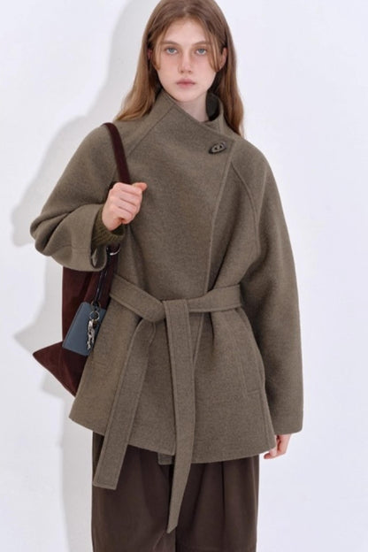 Urban Lace Tweed Woolen Short Coat