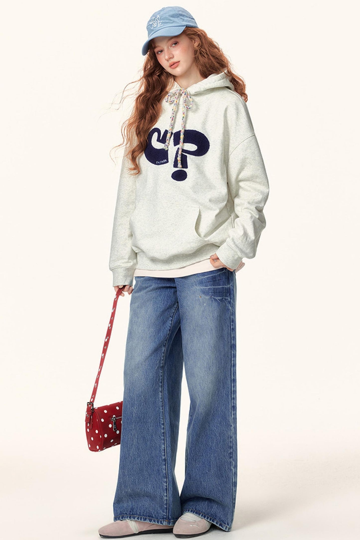 Symbol Print Hooded Sweatshirt