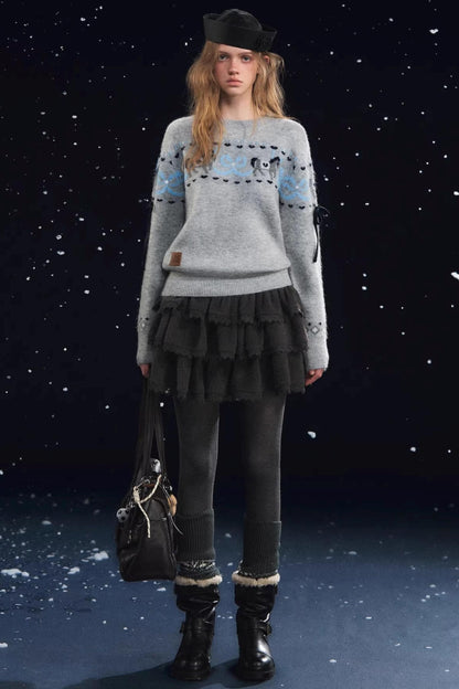 Fun Spinning Pony Jacquard Sweater