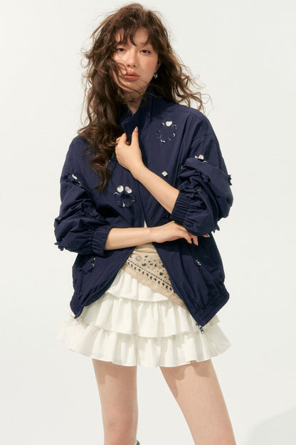 Autumn Cropped Flower Jacket