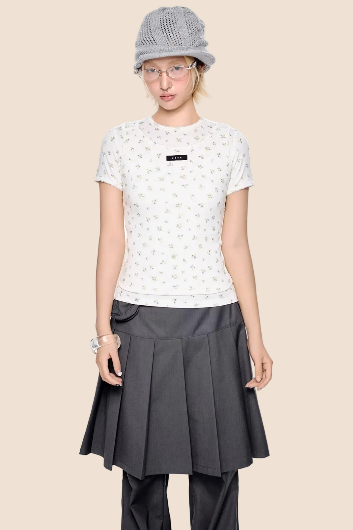 Blumenmuster Retro Top