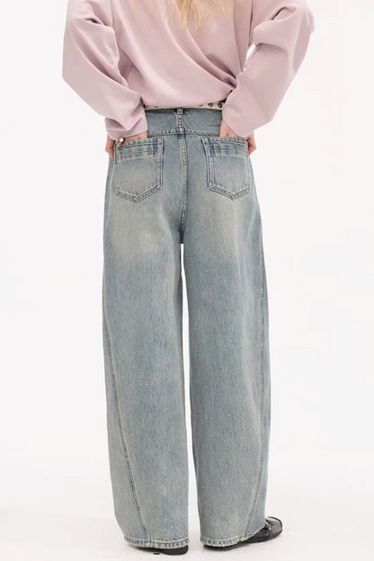 Split Hem Stretchy Denim Pants