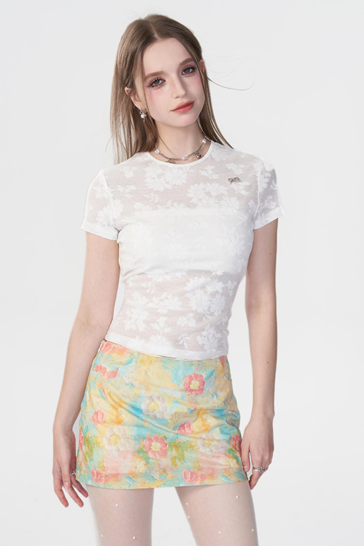 Vintage Floral Wrap Skirt