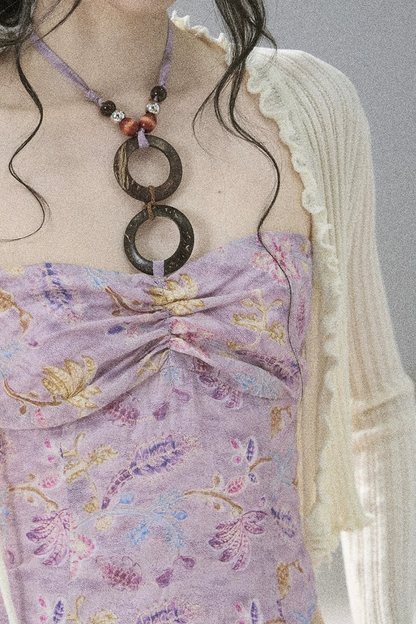 Monet's Water Lilies Embroidered Top