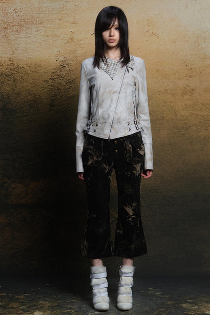 Short Length Vintage Leather Jacket