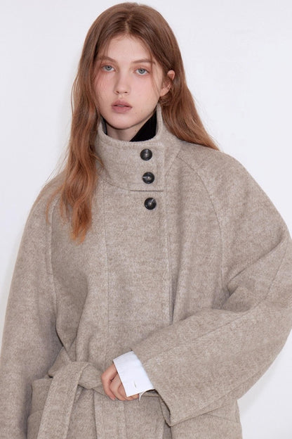Variegated Twill Wool Coat