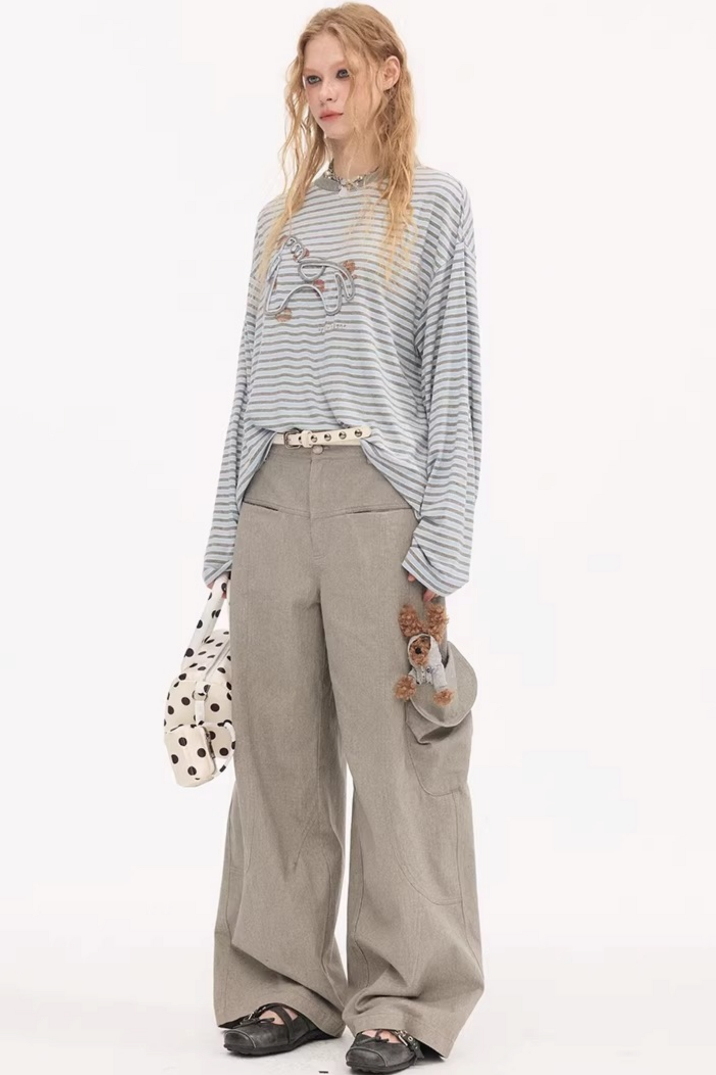 Pony Rope Embroidered Striped T-Shirt