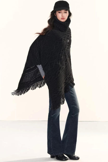 Cable Knit Tassel Sweater