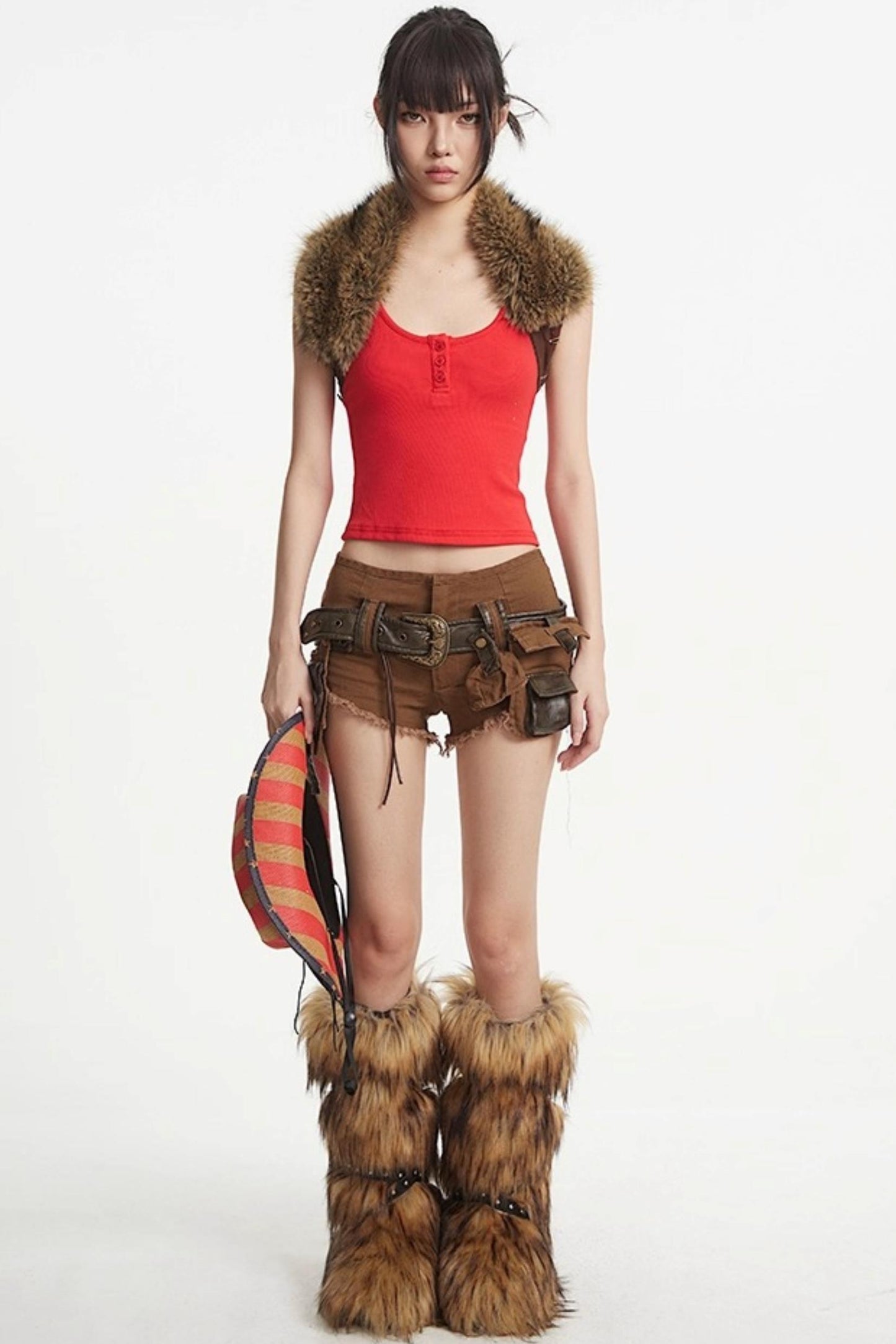 Denim Spice Brown Shorts