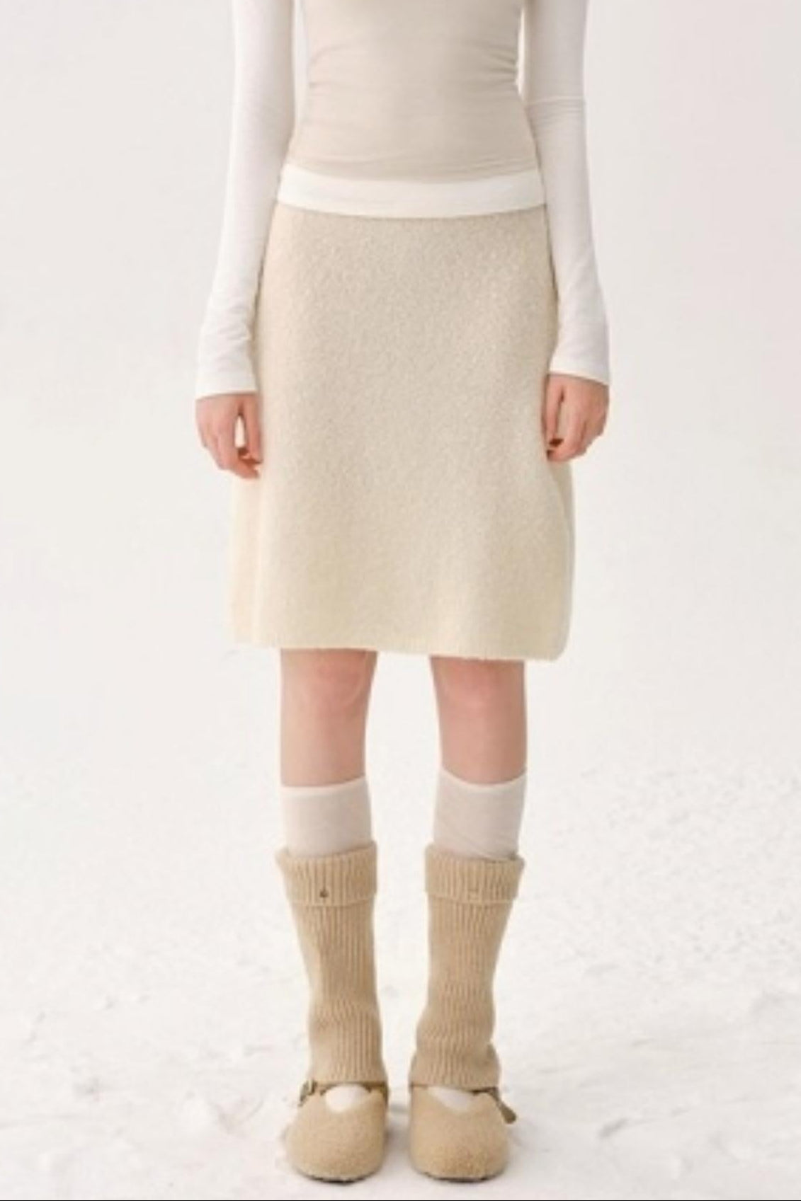 Retro Wool Blended Cardigan Set-Up