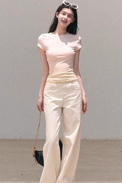 그라데이션 레이스 여름 탑