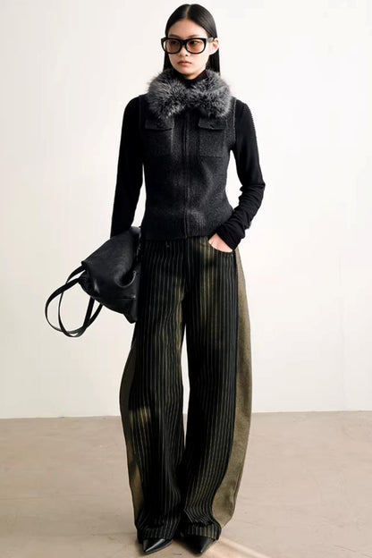 Three-Dimensional Wool Sweater Vest