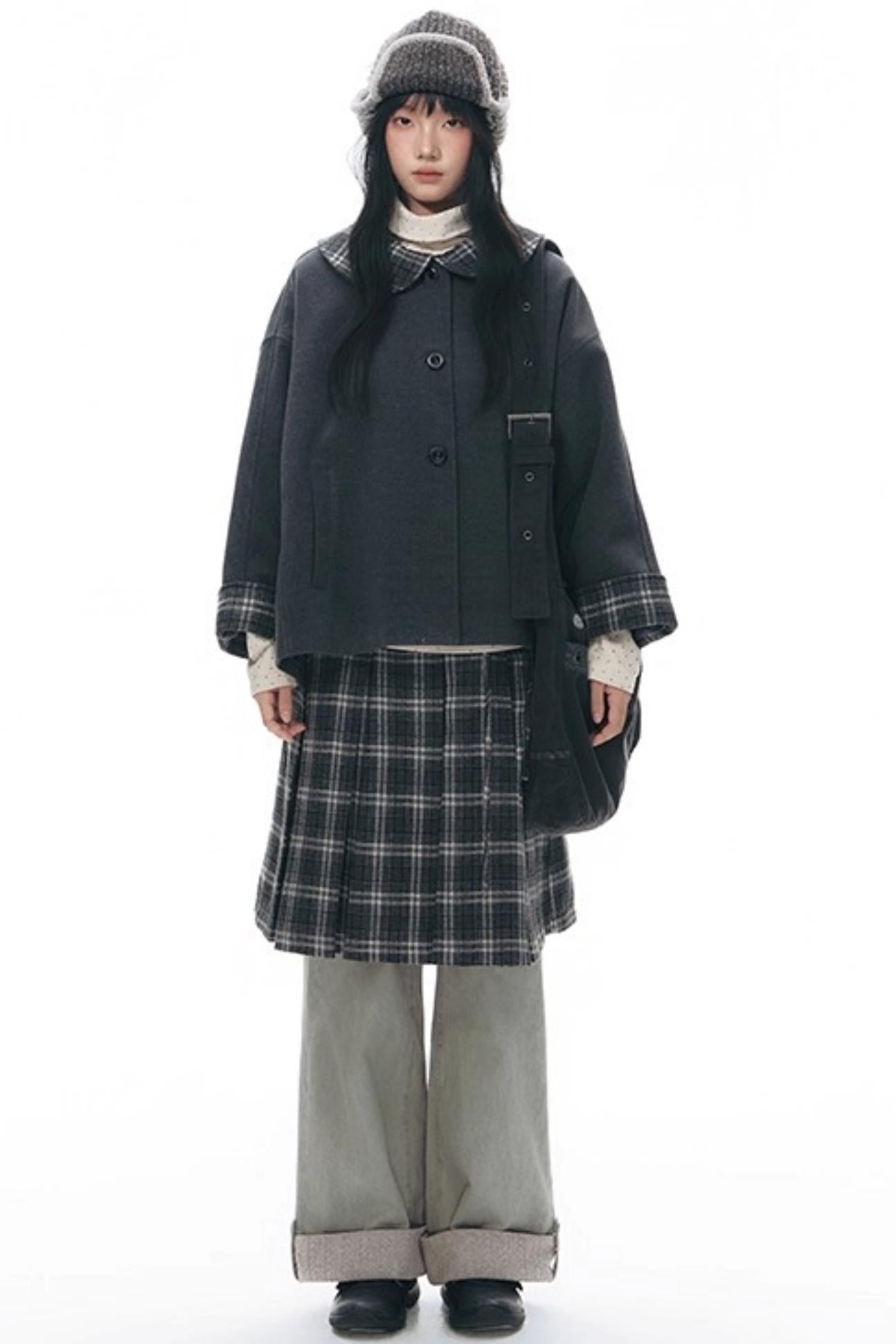 Vintage Puzzle Cloak Jacket