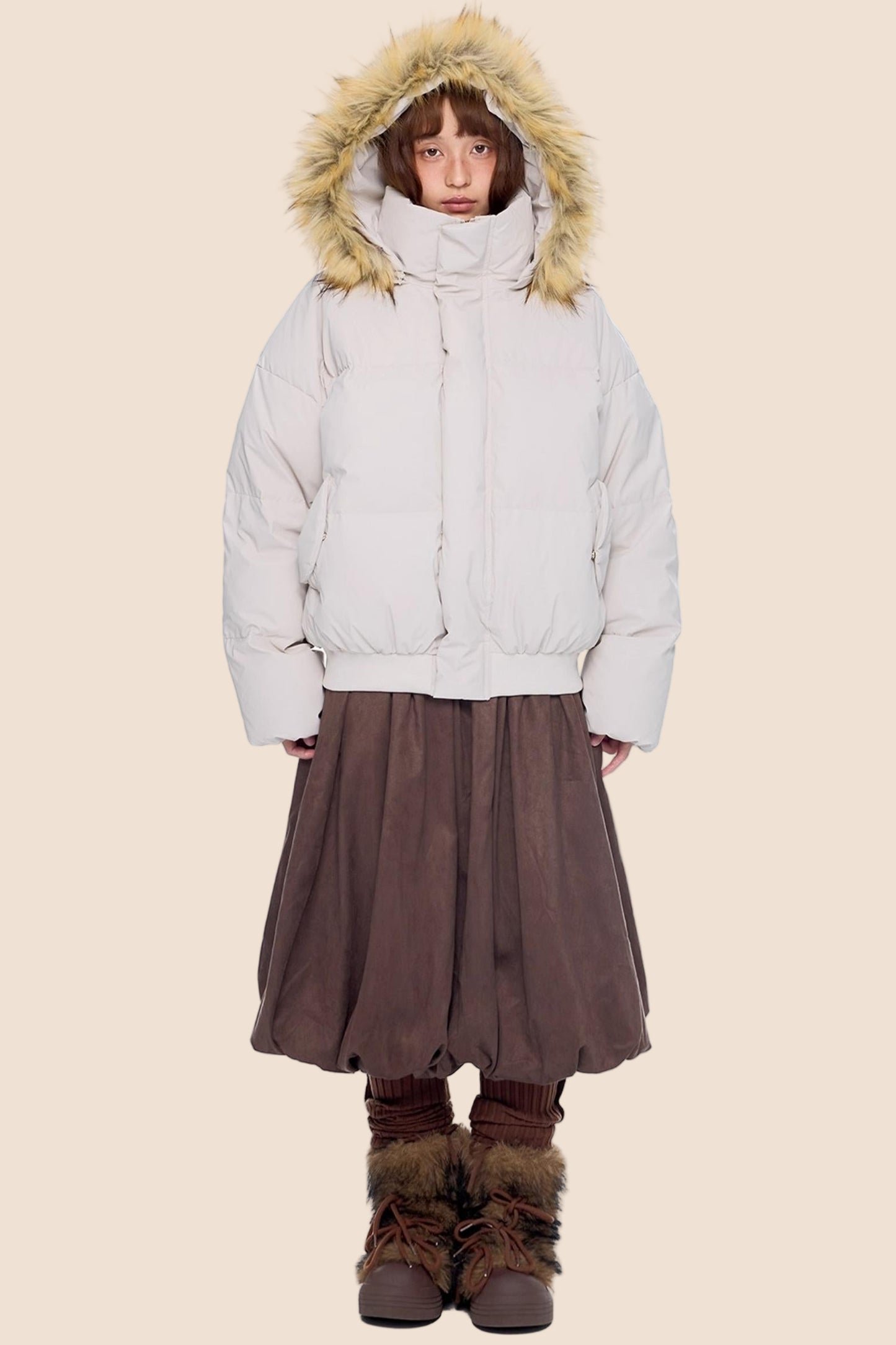 Retro Hooded Down Jacket