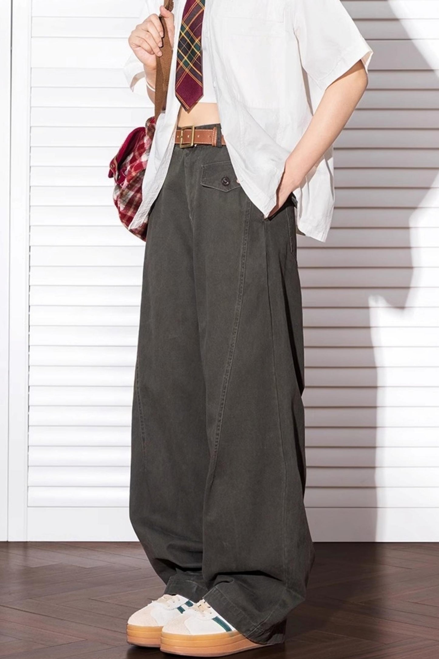 Summer Wide-Leg Cotton Trousers