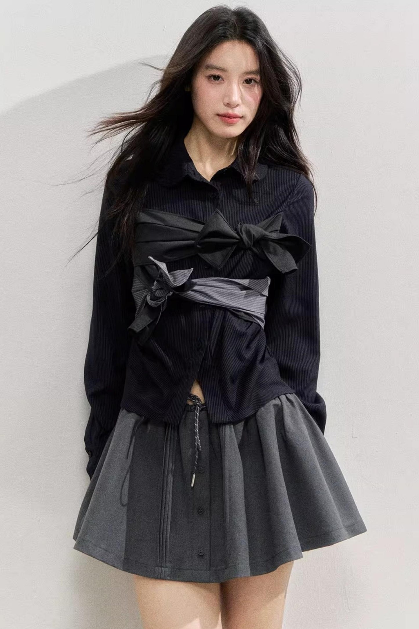 Butterfly Strap Long-Sleeved Shirt