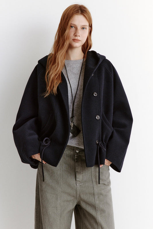 Winter Hooded Crop Coat