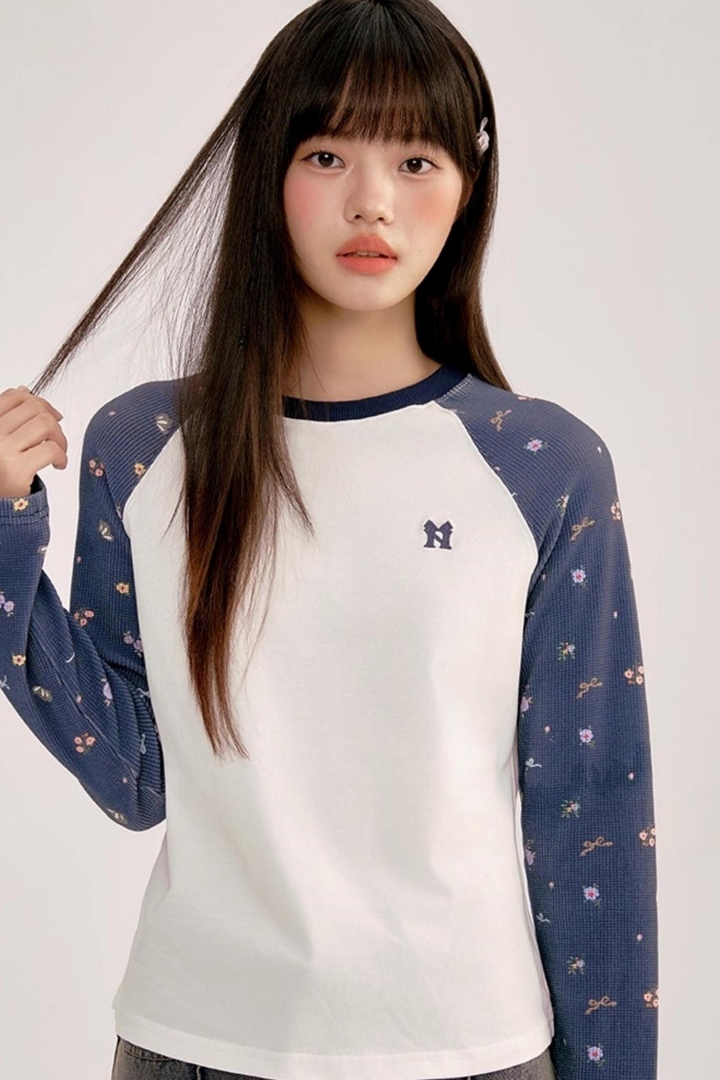 Floral Raglan Sleeve T-Shirt