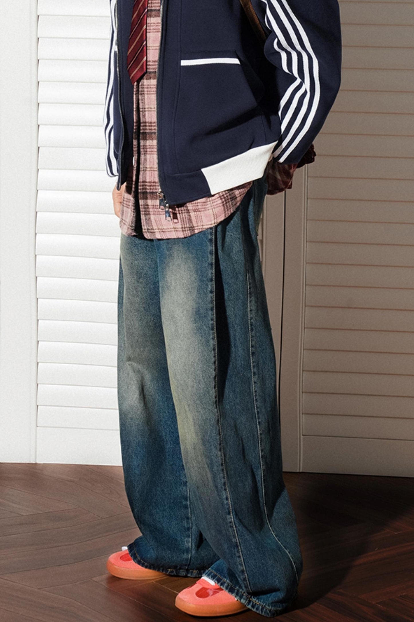 Straight Casual Split Jeans Pants