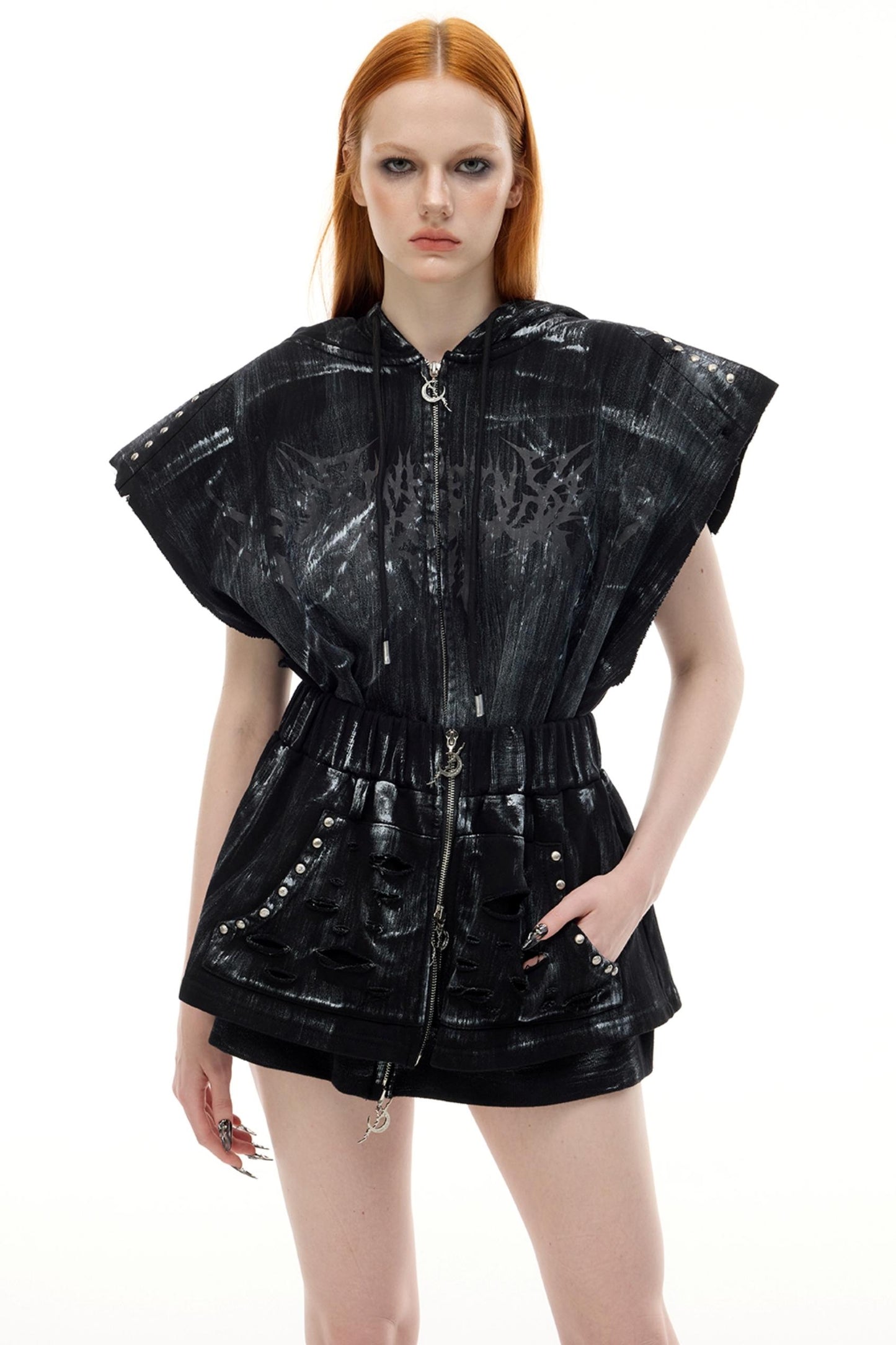 Hand Painted Punk Short Skirt