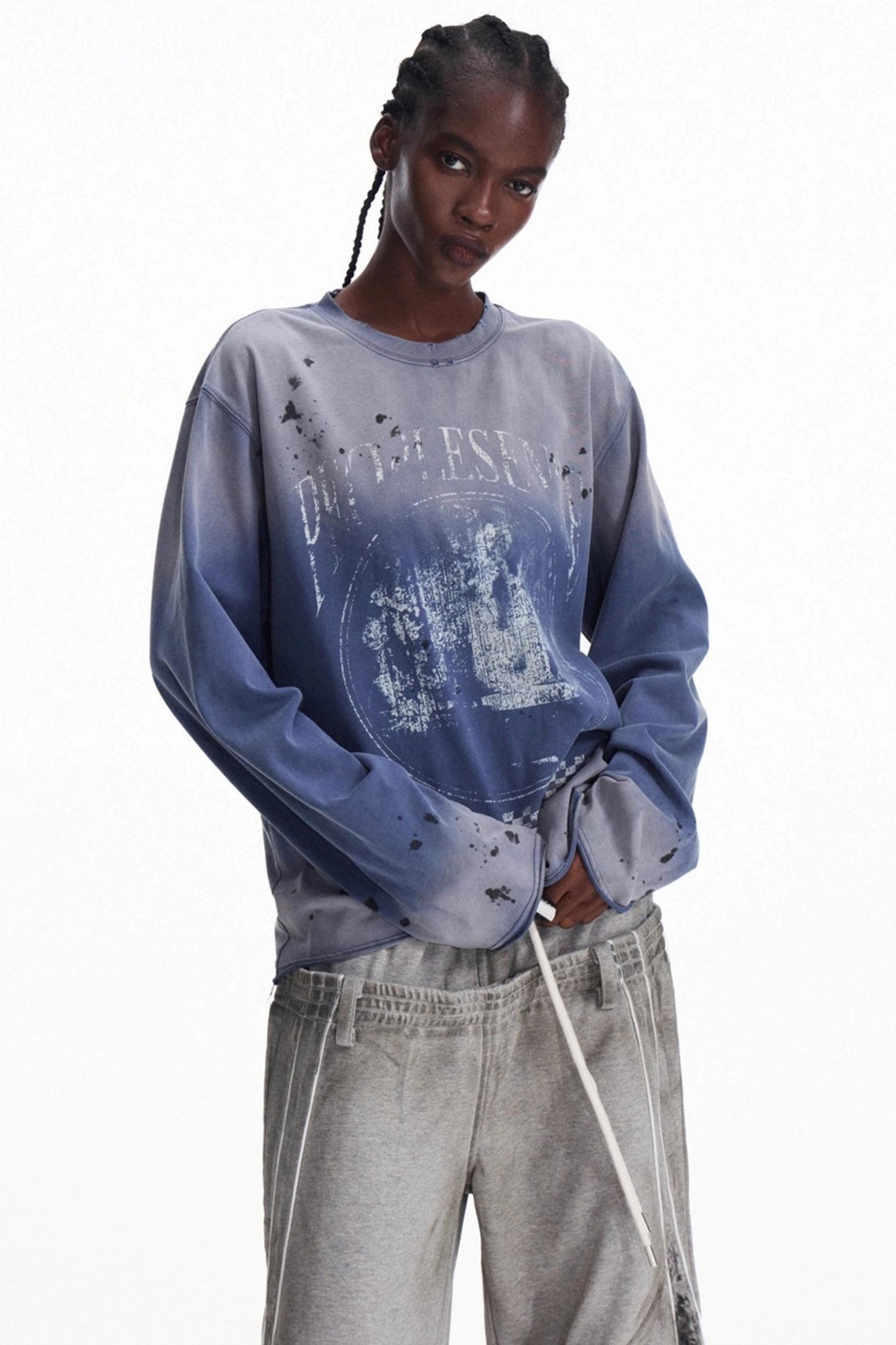 Vintage Gradient Pullover Sweatshirt