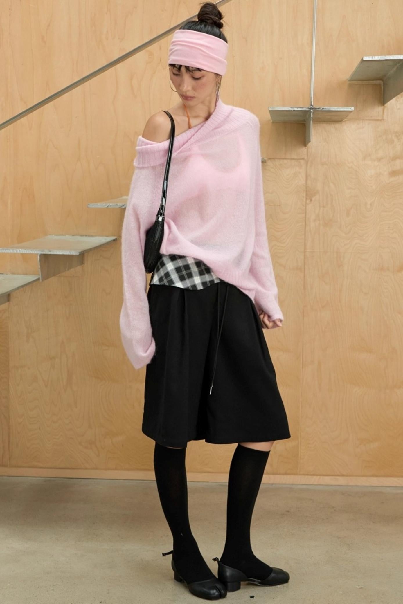 Color-Blocked Plaid Culottes