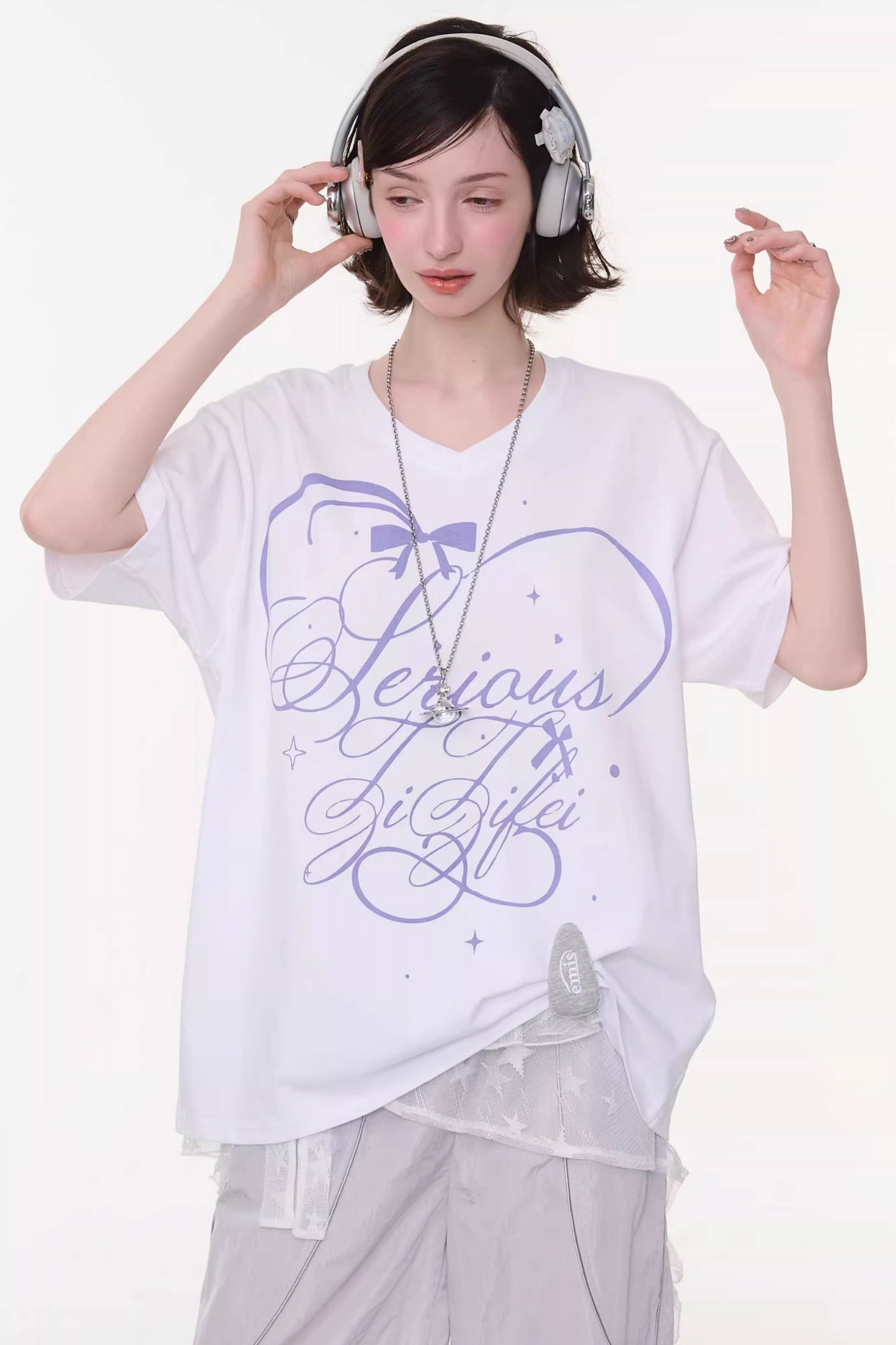 Star Falling V-Neck Top