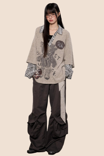 Graphic Knit Polo Shirt